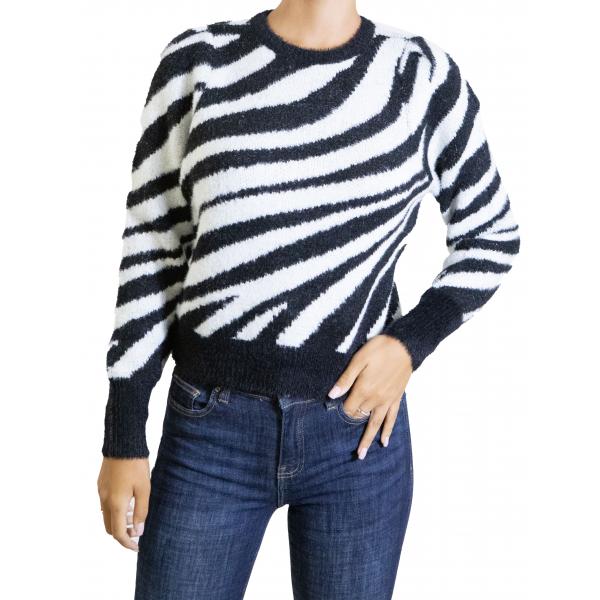 Maglioncino zebrato "Piumo" Only